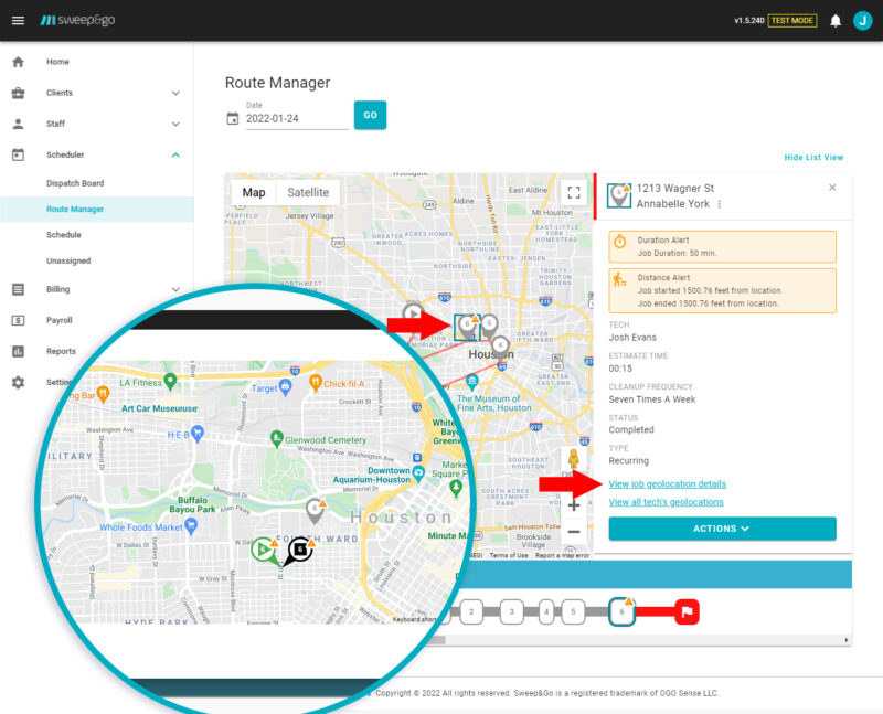 Route Manager - Scheduler - Sweep&Go