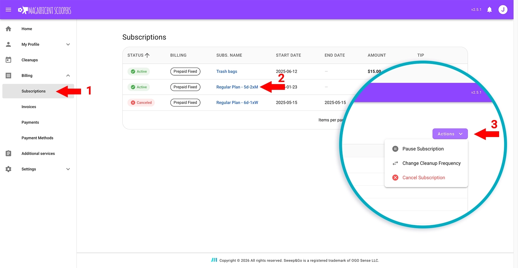 Update your subscription