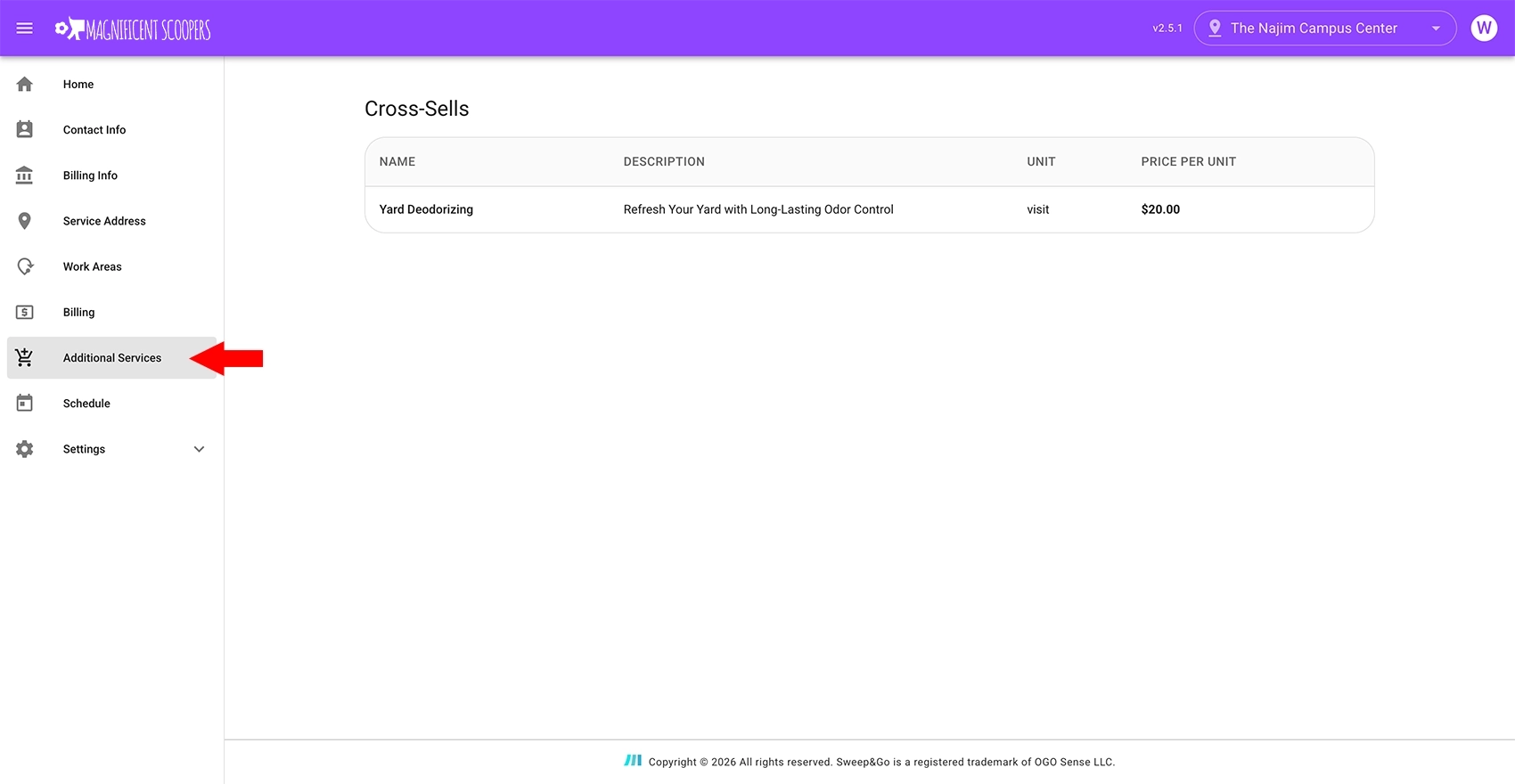 View additional services