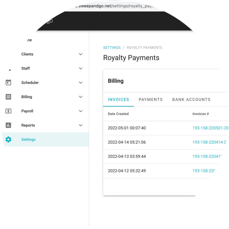 Franchise Portal Pooper Scooper App Sweep&Go