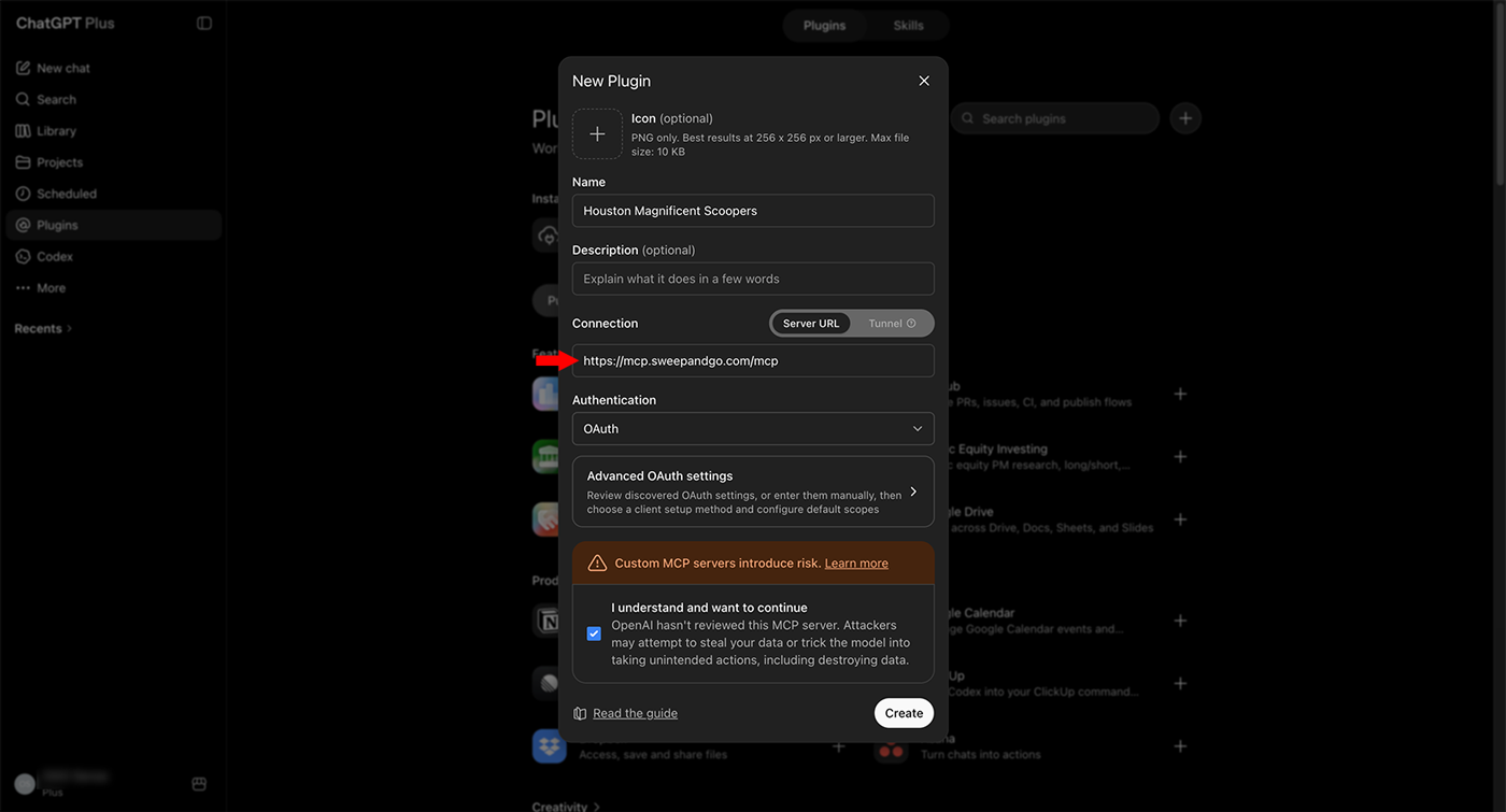 Chat GPT – Add-a-new-connector